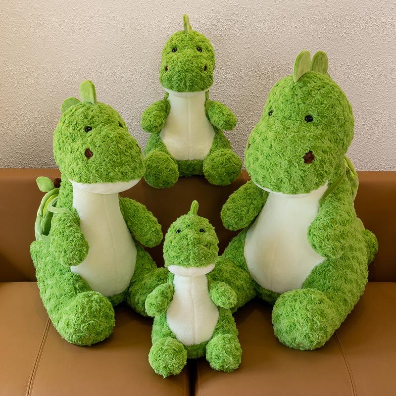 Nuovo peluche drago fiore spazzola morbido carino bambola dinosauro macchina bambola avocado carina regalo