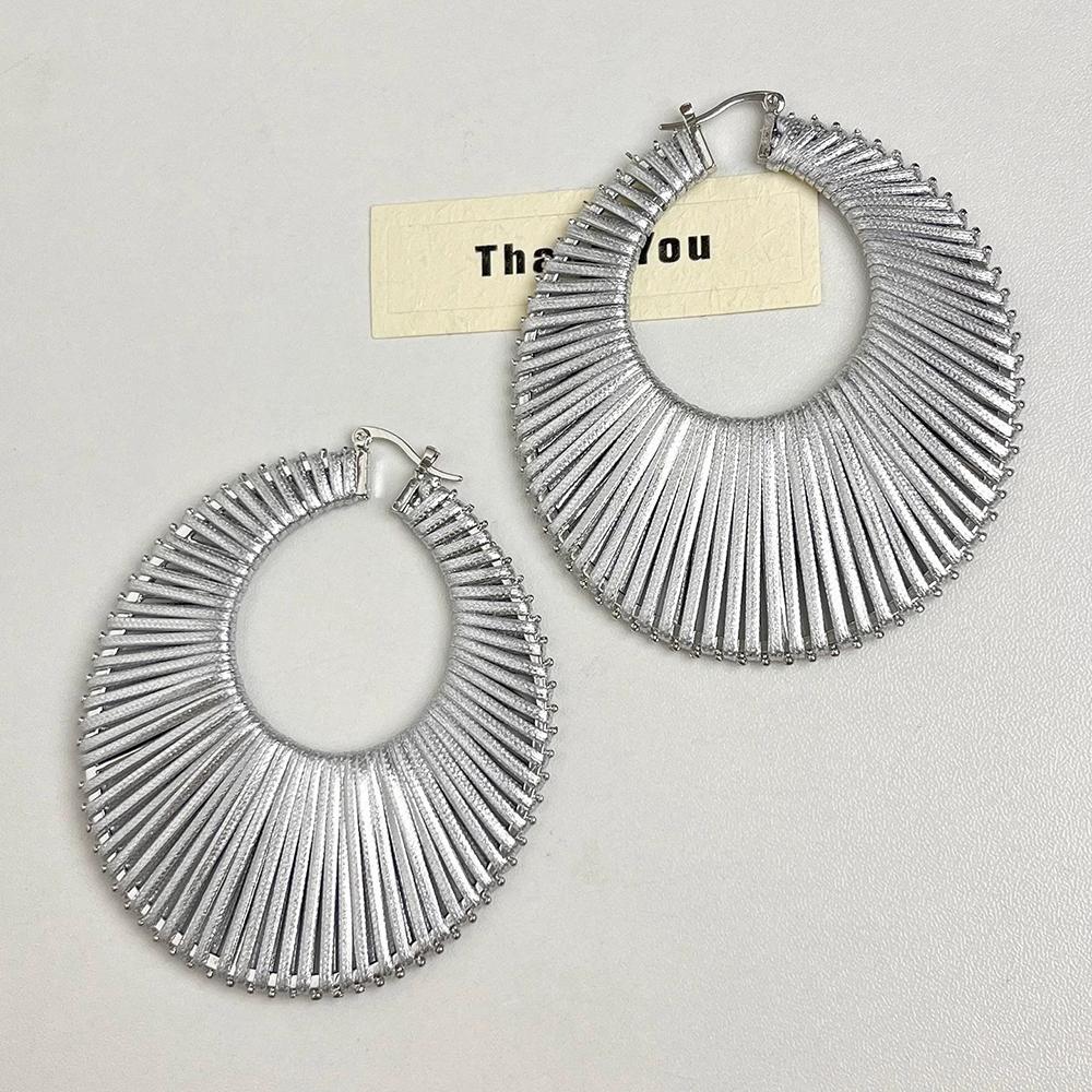 

Retro Exaggerated Woven Entwined Earrings Women s Fashionable Large Ear Rings Dress Accessories Trendy Jewelry Accessories