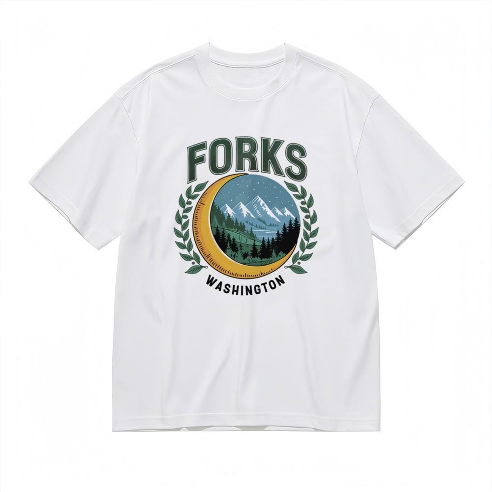 

Women s Classic T-Shirt Pine Tree Olive Branch Natural Scene Print Tee S