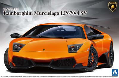 Aoshima Bunka Kyozai Seria Super Samochodów 9 Lamborghini Murcielago SV Model Plastikowy 1/24 Nie. LP670-4