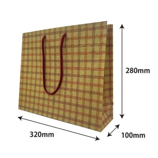 Ehime Paper Design Paper Checkered Co., Ltd. Bags, Red, 10-Pack, DBAG-CR-10P
