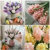 Pink Artificial Hyacinth Flowers Floral Display Decorative Artificial Faux Plants Simulation Fake Silk Flower Flower Arrangement