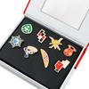 Hot Sale, Pokémon Metal Badge Pokémon Set, Exquisite Box, Gift Pin Brooch