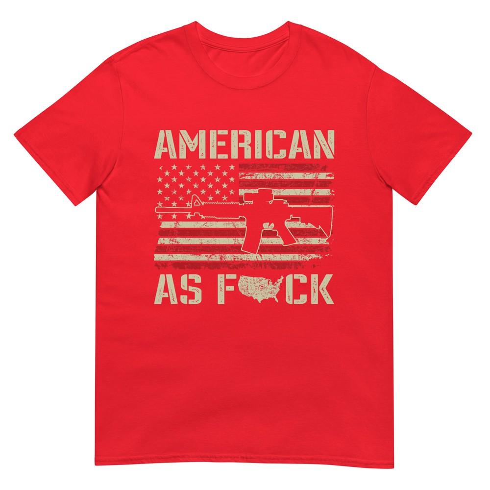 American As Fck Ar15 Rifle Patriotic Pro Gun Rights Usa Tshirt