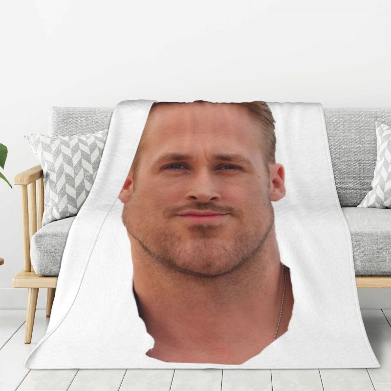 Custom Canadian Actor Ryan Gosling Blankets Warm Flannel Throw Blanket for Home Sofa Office Travel