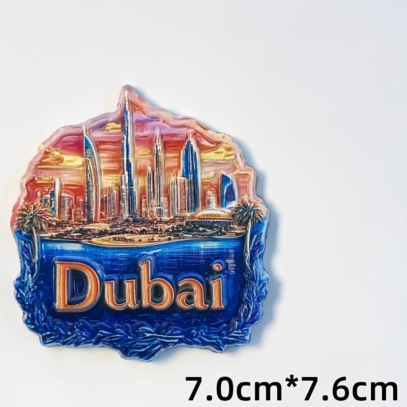 Dubai Refrigerator Stickers Burj Al Arab Travel Souvenirs Burj Khalifa Tower Jumeirah Mosque Fridge Magnets Gifts Home Decor