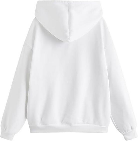 Unisex Slogan Print Long Sleeve Hooded Sweatshirt