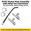 Replacement Heater Hose Kit for Full Size SUV Cooling Service, Aluminum Tees Connector Assembly with Clamp for Vehicle Applications 5145587 15051852