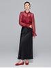 Zhi Hetang Women's Soft Silky Ruffle Long-Sleeve Shirt, New Chinese Style, Spring 2026 Arrival
