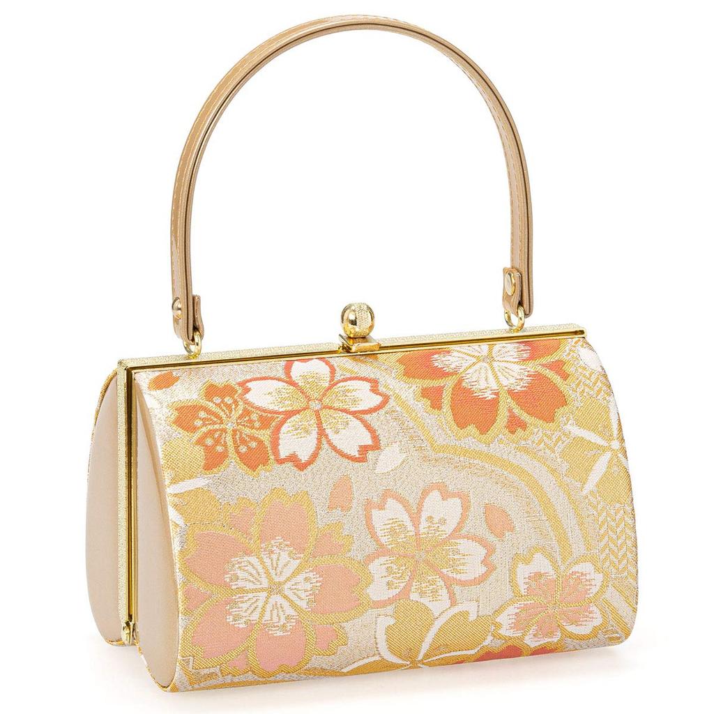 Zori Bag For For Formal Saga LL Made in China [Kyoto Miyabi] Set, Enamel, Furisode, Hakama, Wear, Women's, Gold/Silver, Nishiki, Size, 25.0cm, 25.5cm,