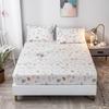 Pure Cotton Printed Fitted Sheet Only Non-Slip Protective Cover for Bedroom  (no Pillowcase)