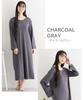 Nissen Room Dress Long Available In Single Size M Women's 3-Second (Cotton Blend, Sleeves) - Pieces, Black,