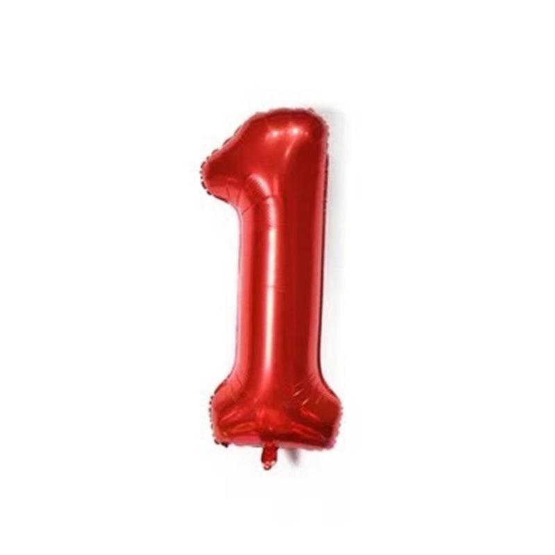 32-Zoll Rote Helium-Folien-Zahlenballons für Kinder, Zahlen 0-9, Verlobungsparty-Deko