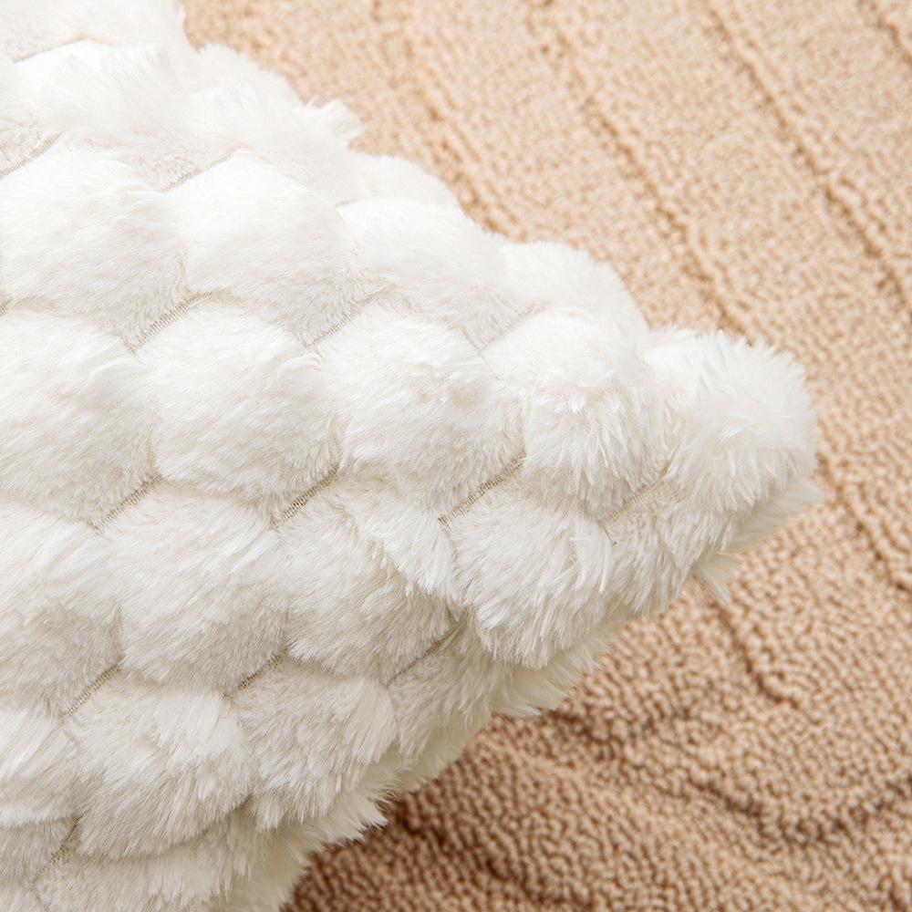 Plush Pillow Case Ins Living Room Sofa Waist Pillow Bed Head Bay Window Turtle Back Hair Cushion Sample Room Decoration Pillow