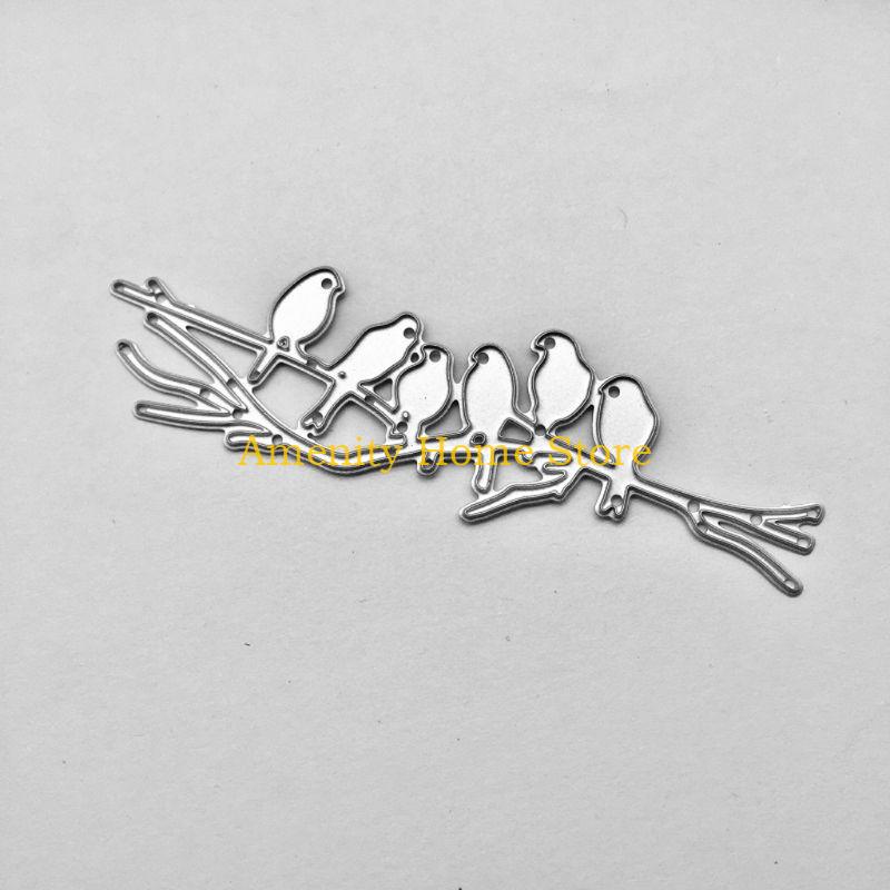 F26C Birds On Branch Metal Cutting Dies Stencil Scrapbooking DIY Album Stamp Paper