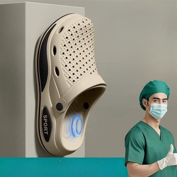 Medical Shoes with Anti-slip and Anti-odor Properties, Thick-soled Shoes, Slippers 40-41 хаки