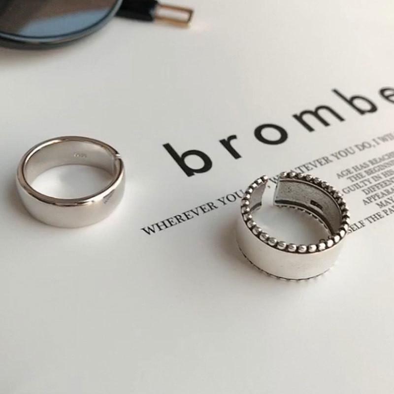 925 Sterling Silver Fashionable Geometric Open Adjustable Ring For Women Stylish Gift