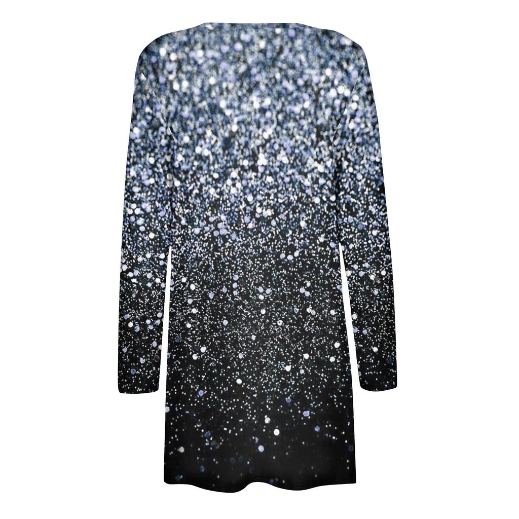 Damenmode, lässig, Retro, Blumenmuster, langärmelig, mittellange Strickjacke