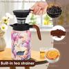 1500ml Vintage Floral Tea Thermos with Infuser Stainless Steel Tea Kettle DripProof Teapot With Tea Infuser Thermo Home Teaware