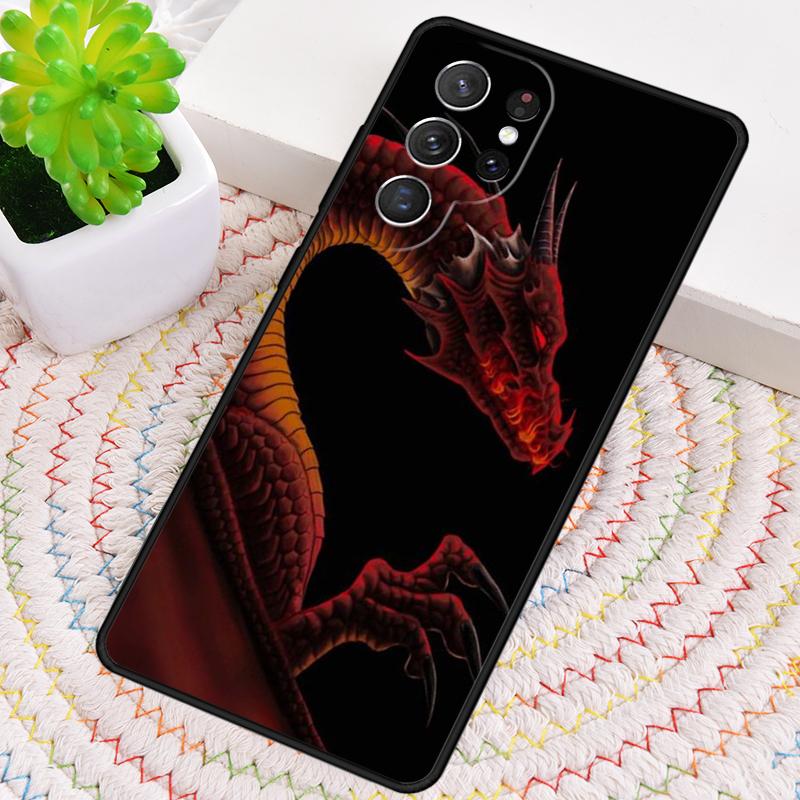 Red Dragon TPU Phone Case For Samsung Galaxy Note 10 Pro S26 S25 S24 S23 S22 Ultra Plus S21 FE S20 Shockproof Cover