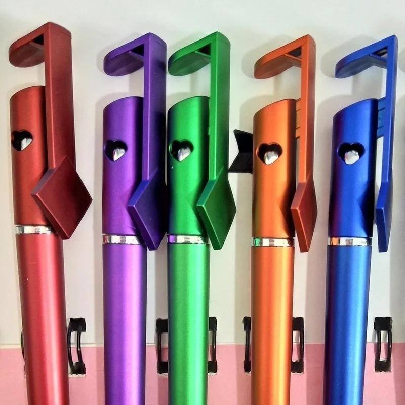 2 Stück/Set Kreativer Farbsignaturstift Handyhalter Stift Stift Mobiler Bürostift Multifunktionaler Gelstift Großhandel