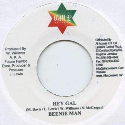 7inch Record BEENIE MAN - Hey Gal CMP 2009 Jamaica Reggae, Ska & Dub