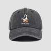 Pc Skateboarding Duck Print Washed Baseball Cap for UnisexMinimalist Retro Style Casual Soft Adjustable Dad HatPerfect As Gifts