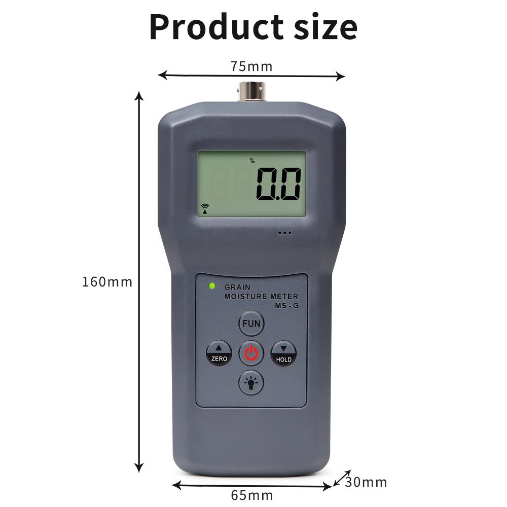 Backlight Display Grain Moisture Meter 3-80% Water Content Detector Portable Humidity Tester Wheat Corn Sorghum Grain Hygrometer