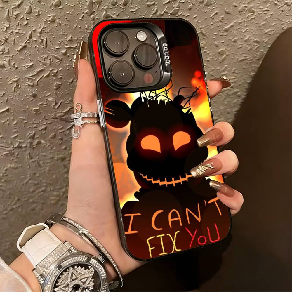 

Five N-Nights at Freddy s FNAF Phone Case For iPhone 17,16,15,14,13,12,11Plus,Pro Max,XS,Colorful Silver Phone case Funda Cover iPhone12PROMAX