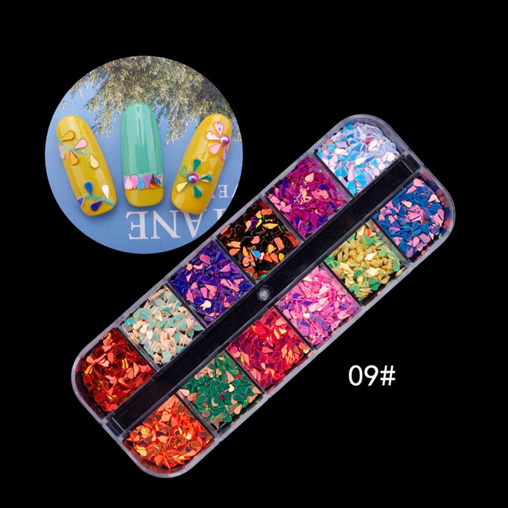 DIY Nail Crystal Rhinestones Palette Nail Sequins Mermaid Beads Nail Art Decorations Seashell Tips