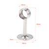 DRELD Stainless Steel Centre Bracket Wardrobe Rail Support Hanging Rail Rod Pole Socket End Support Bracket Holder 19mm 25mm Dia