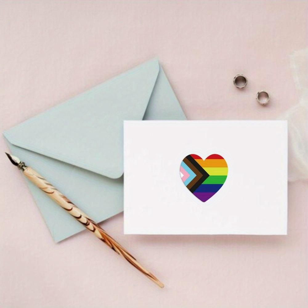 500pcs/ Roll LGBT Pride Month Love Valentine's Day Stickers Sealing Stickers Bisexual Lesbian Transgender Gift Decoration Stickers