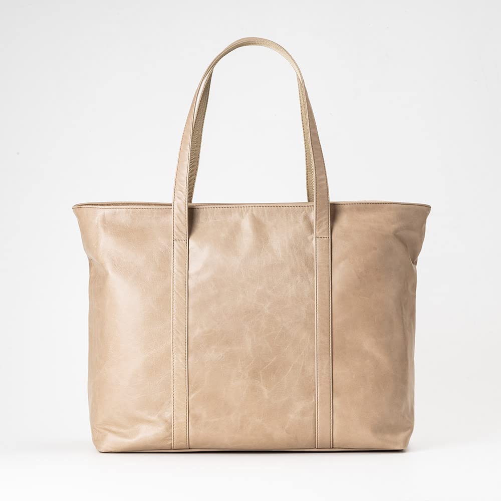 Tote Business Business Horse Made in Genuine Unisex [Flying Horse] Bag, Bag, Tote, Leather, Japan, Lightweight, Leather, (Beige)