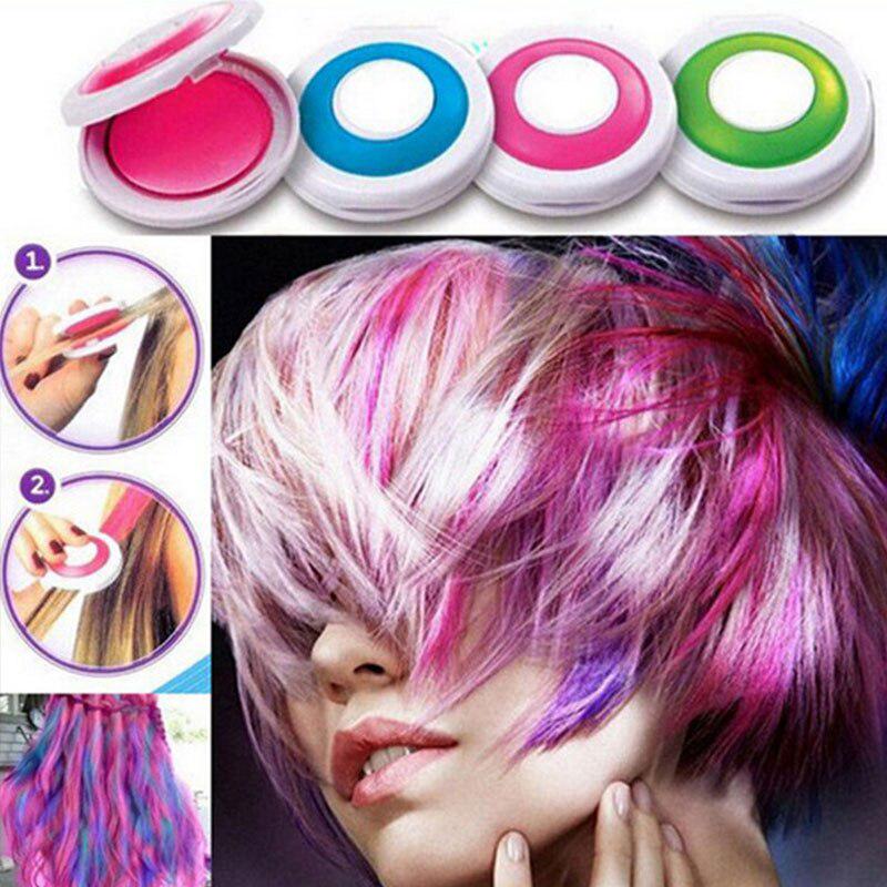 Buy 4 Color Hair Dyeing Pressed Powder Disposable Temporary Hair