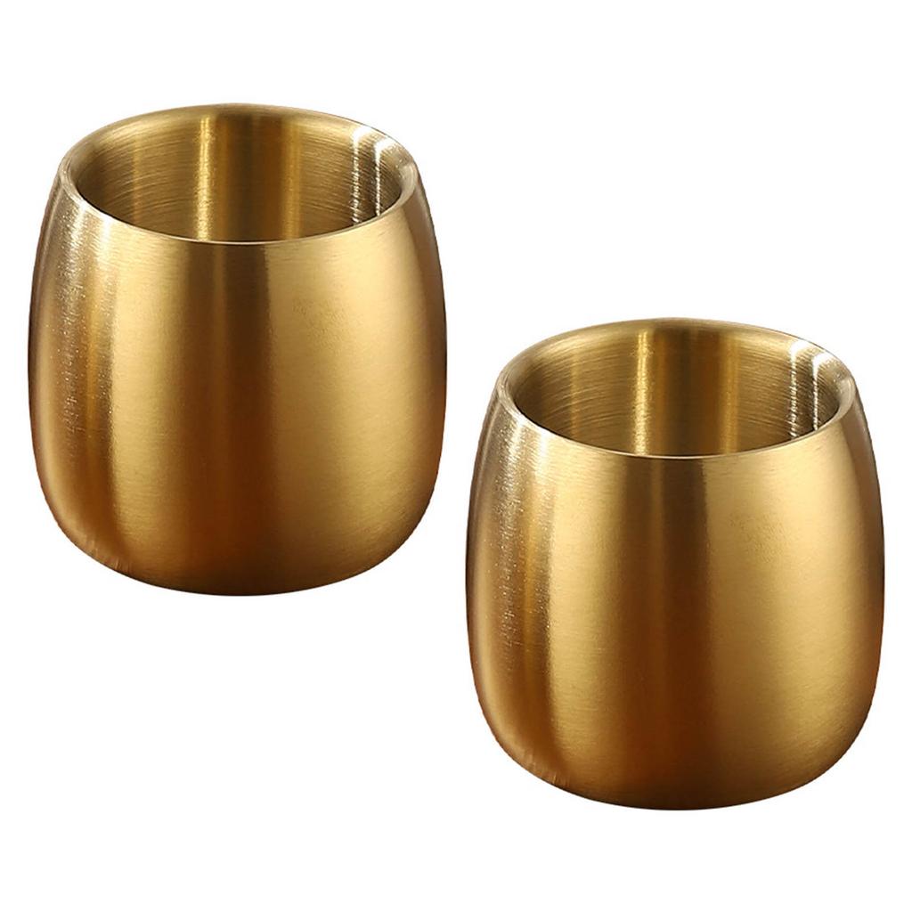 2pcs Stainless Steel Coffee Mugs Set Rusts Resistant Drinkwares Stackable Double Wall Cup for Camping and Outdoor Use