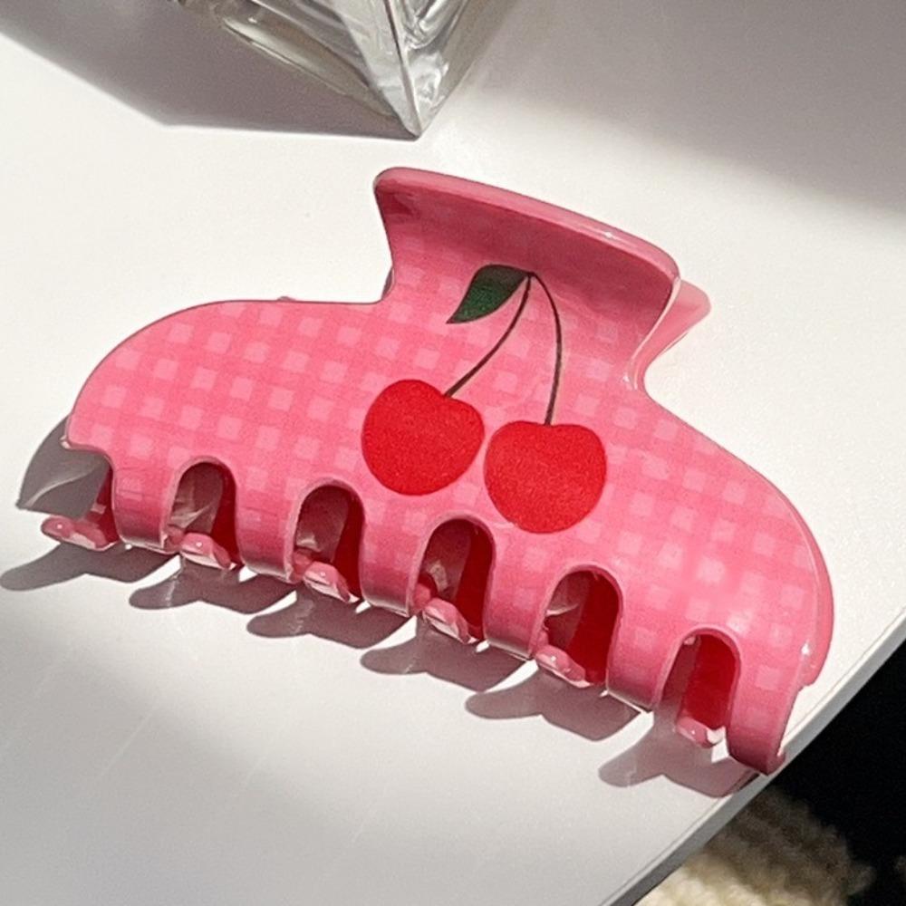 Cherry Acetic Acid Hair Clip Acetate Sea Star Grab Clip Fashion Starfish Hair Claw  Streetwear