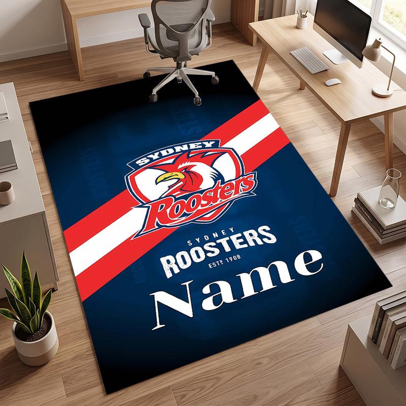 Sydney Roosters (1) Personalisierter Name Büro Teppich Stilvolle Dekoration für Wohnzimmer Schlafzimmer Küche