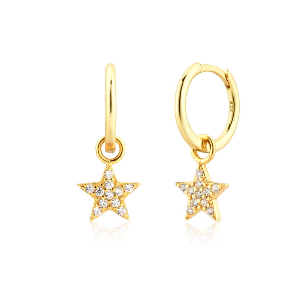 S925 Sterling Silver Star and Moon Detachable Dangle Earrings - Exquisite Hot-Selling 2022 Design