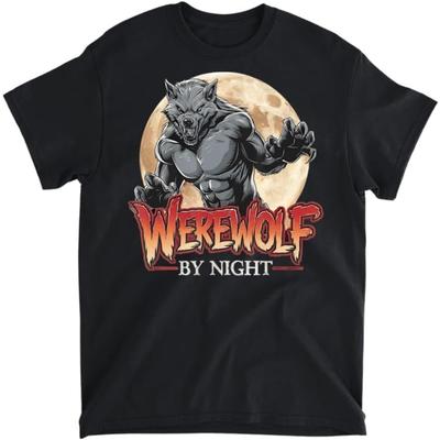 Werwolf bei Nacht Vintage Comicbuch Stil Wolfsmensch Kunst T-Shirt, Tanktop, Langarmshirt, Sweatshirt, Hoodie Herren Damen Kinder Hergestellt in Kanada