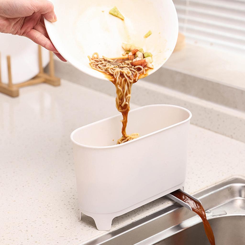 Mini Sink Top Garbage Bin With Drainage Holes For Kitchen Waste Sorting And Storage
