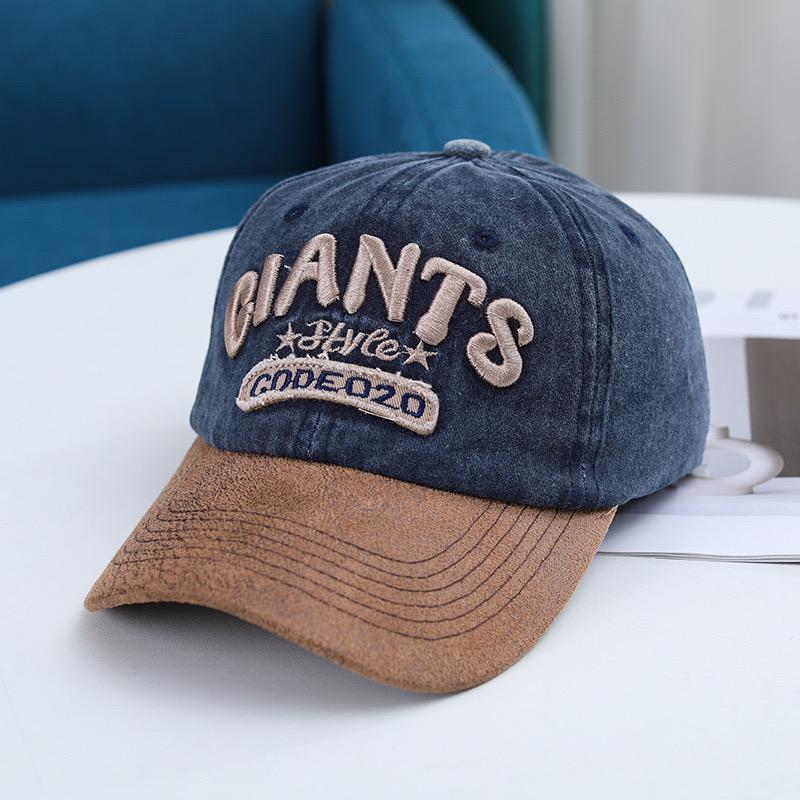 New Style Unisex Washed Cotton Baseball Cap GIANTS Letter Embroidery Outdoor Casual Classic Hat For Women And Men