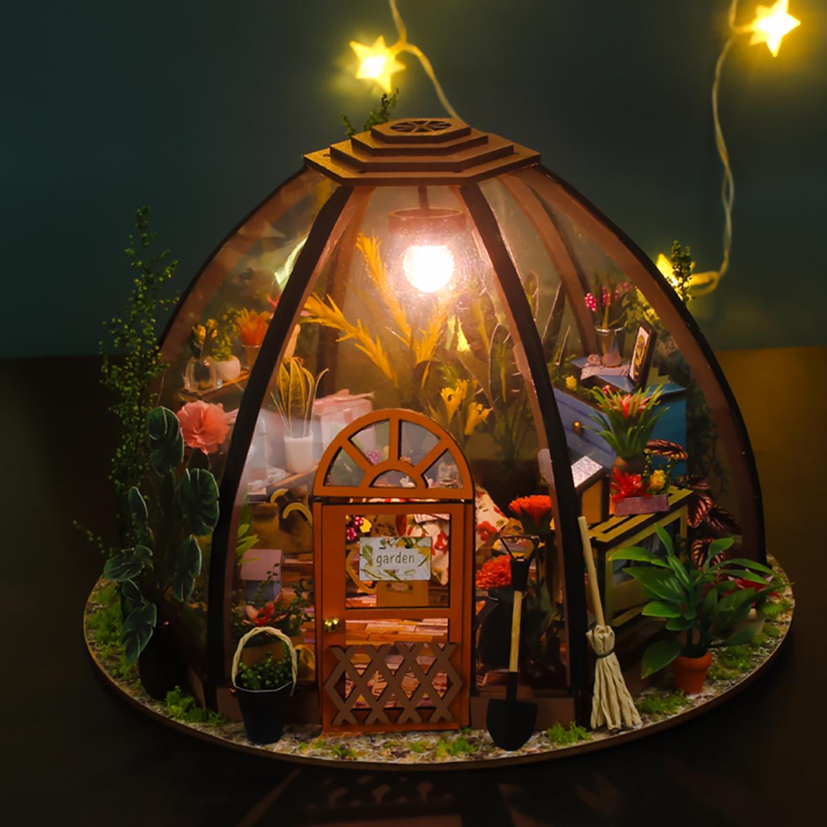 

Мини-комплект садового кукольного домика, модель сцены для сборки, архитектурное украшение, игрушки ручной работы «сделай сам», деревянные поделки, подарок на день рождения