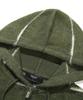 TRILLION Washable Wool Hairy Stripe Hooded Zip-Up Knit_Khaki