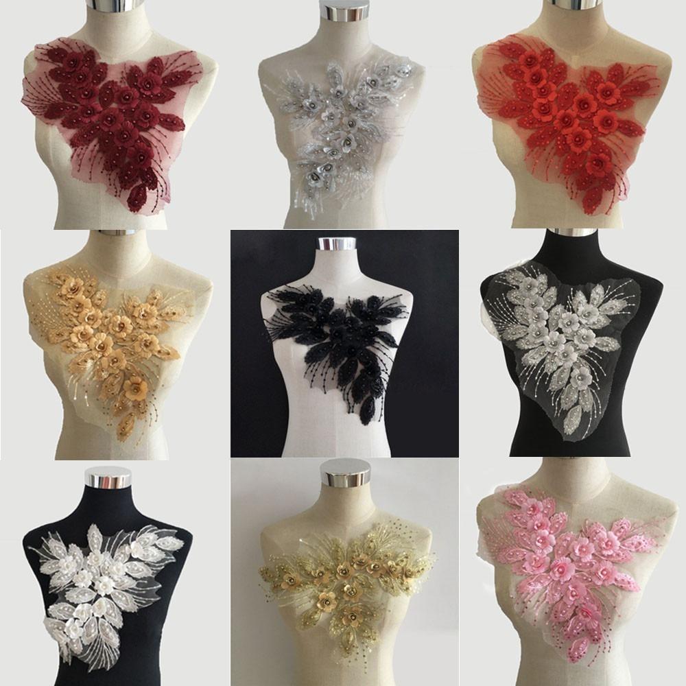 

Exquisite Sew on Patches Elegant Clothing Applique Apparel Accessories Clothes Patches Sewing білий
