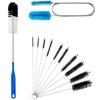 12/13Pcs Dust Removal Bottle Brush Cleaning Set Professional Pipe Brush Set  Sinks Cleaning