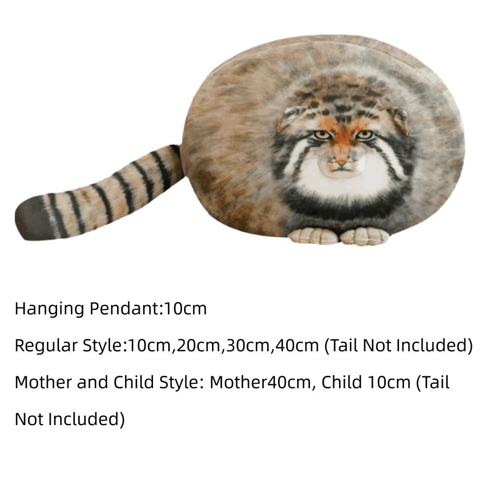 Oreiller Peluche Chat Câlin Simulation Réaliste Oreiller Chat Mignon Jouet Peluche Manul Décoration de Chambre