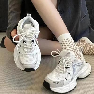 Lightweight Sports Running Shoes For Women 2025 Spring Summer New Breathable Mesh Campus Style Forrest Gump Daddy Casual Shoes