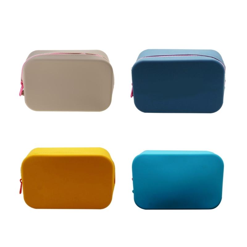 Stylish and Practical Silicone Makeup Bag Storage Organizer with Large Capacity Toiletries Pouches