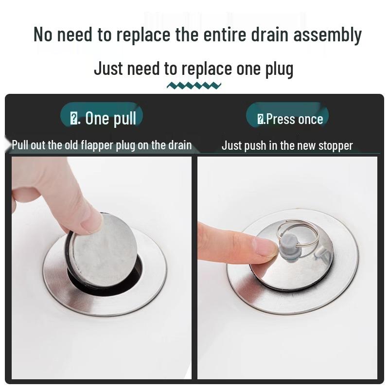 Uniwersalny Wodoodporny Korek do Odpływu Zlewu i Wanny - Zatyczka i Uszczelnienie do Prania, Basenów do Mopa i Więcej