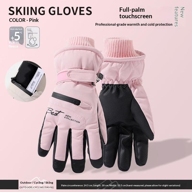 Winter Cycling Gloves Non Slip Touch Ski Gloves Snowboard Accessories Waterproof Pocket Warm Men'S And Women'S Thermal Gloves